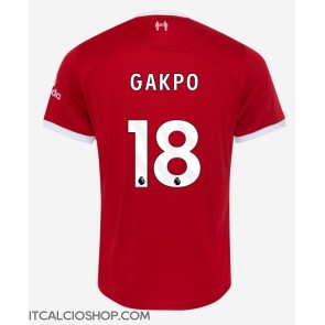 Liverpool Cody Gakpo #18 Prima Maglia 2023-24 Manica Corta